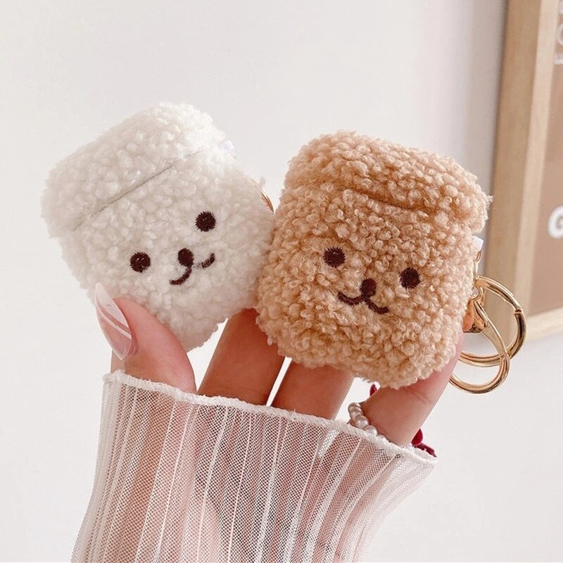 Kawaii Plush Teddy Airpods Cases