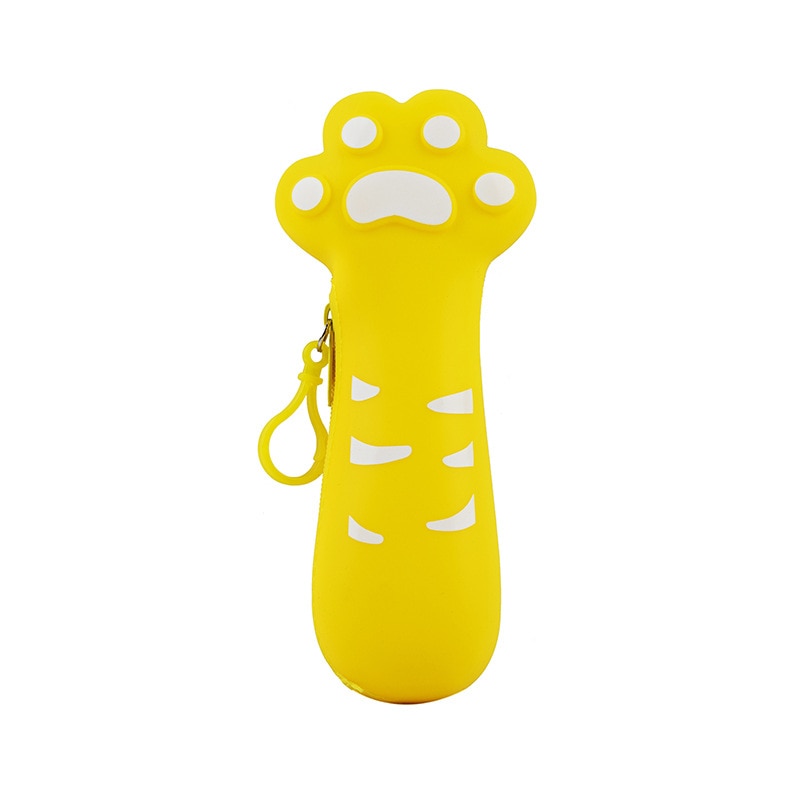 Kawaii Yellow Cat Paw Pencil Case