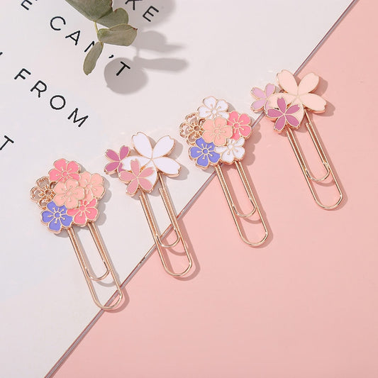 Kawaii Cherry Blossom Paper Clips
