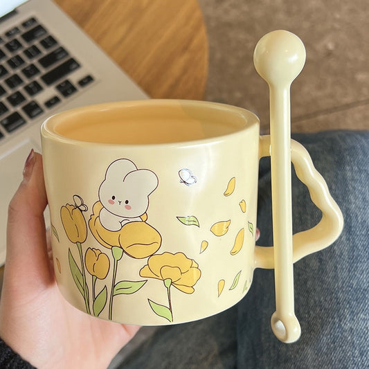 Kawaii Flower Bunny Mugs