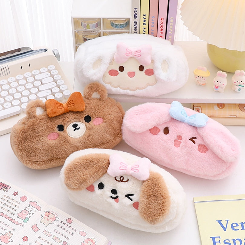 Kawaii Plush Animal Pencil Cases