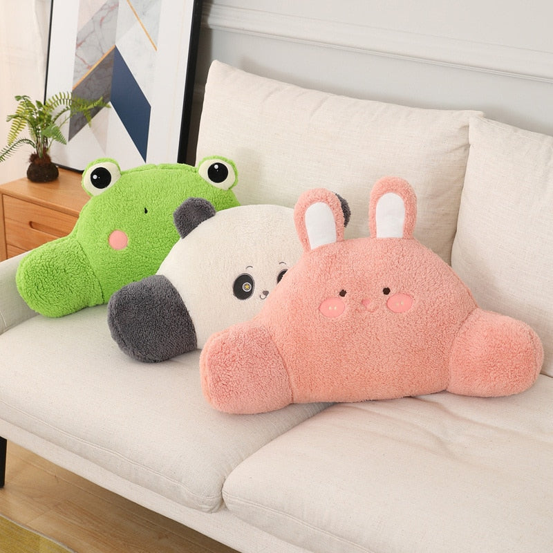 Kawaii Frog, Panda, and Bunny Cushion