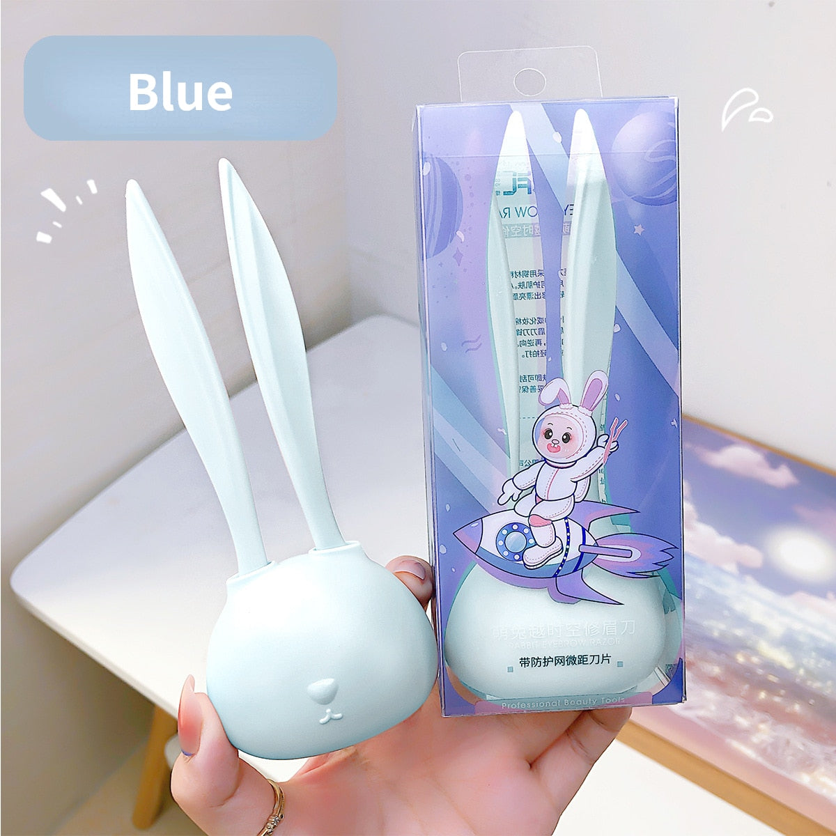 Kawaii Blue Bunny Eyebrow Razors