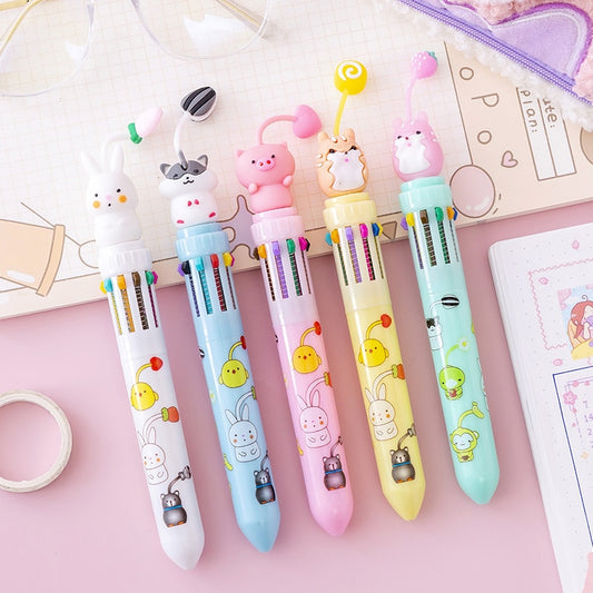 Kawaii 10 Colors Ballpoint Pens