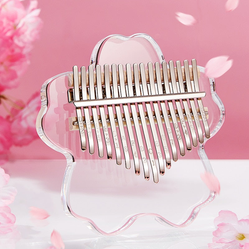 Kawaii Transparent Cherry Blossom Kalimba