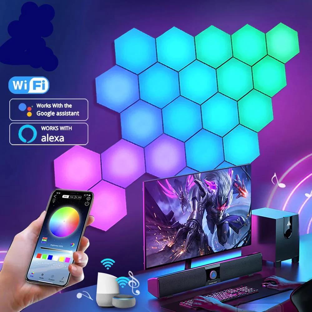 Kawaii RGB Bluetooth LED Hexagon Lights