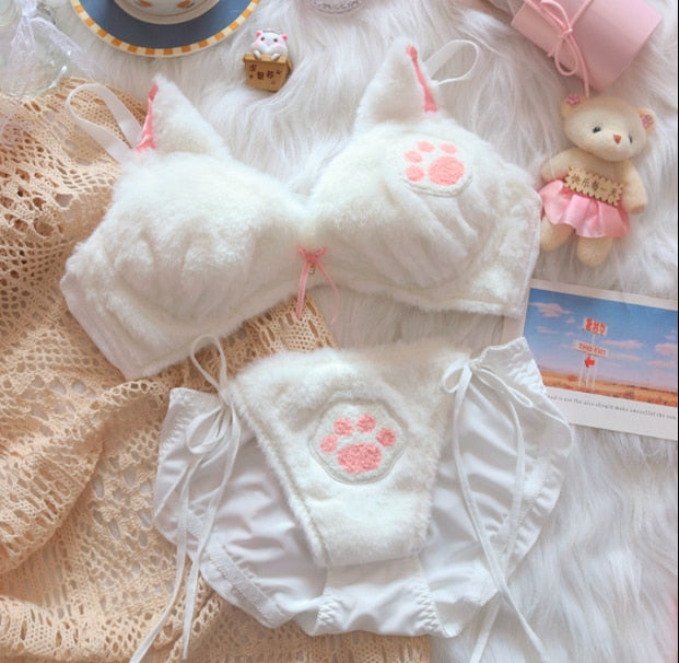Cute plush bra underwear Japanese cartoon rabbit underwear small