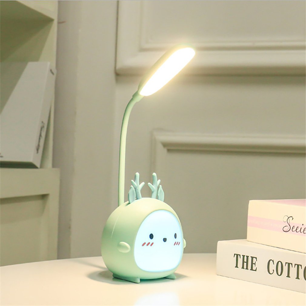 Kawaii Green Deer Lamp Lit Up