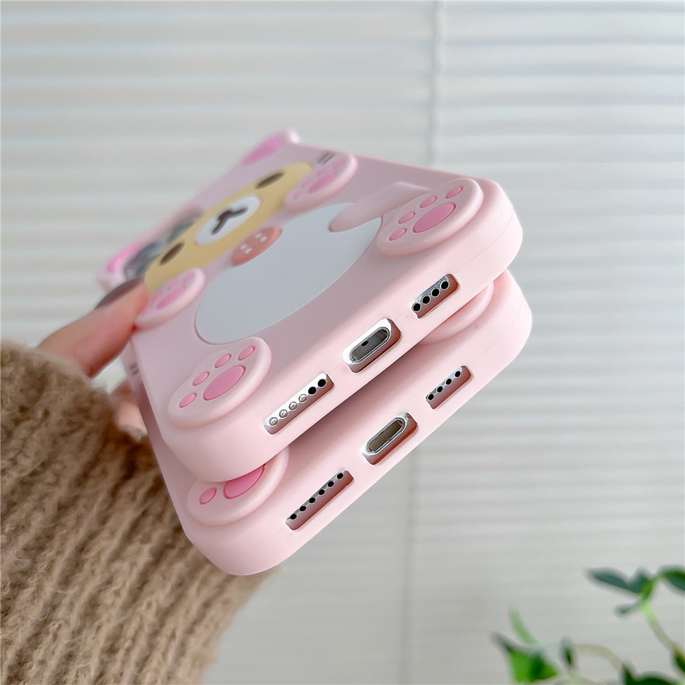 Bottom of Kawaii Bear Cat iPhone Cases