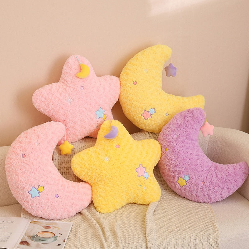 Kawaii Moon & Star Plushie Pillows