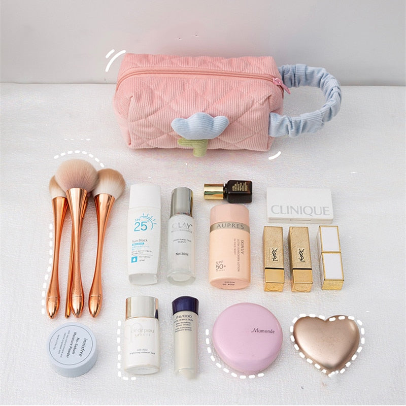Kawaii Flower Makeup Bag