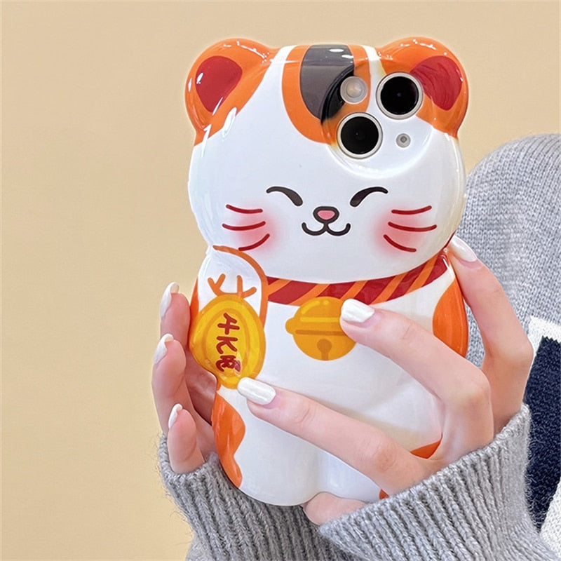 Kawaii Lucky Cat iPhone Cover