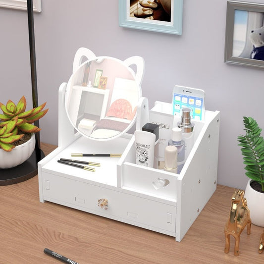 Kawaii Cat Makeup Storage Box