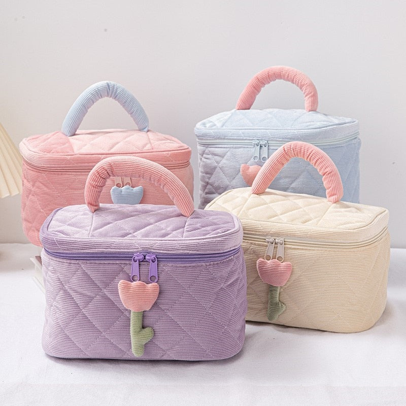 Kawaii Flower Makeup Bags