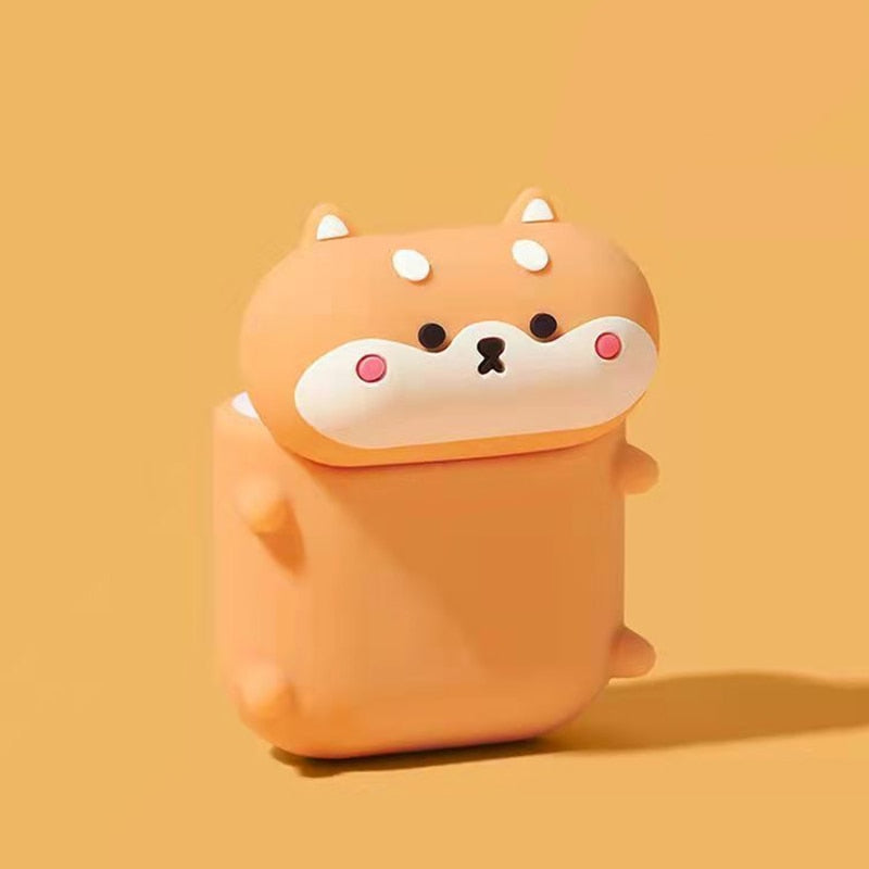 Kawaii Full Body Shiba Inu Airpods Case