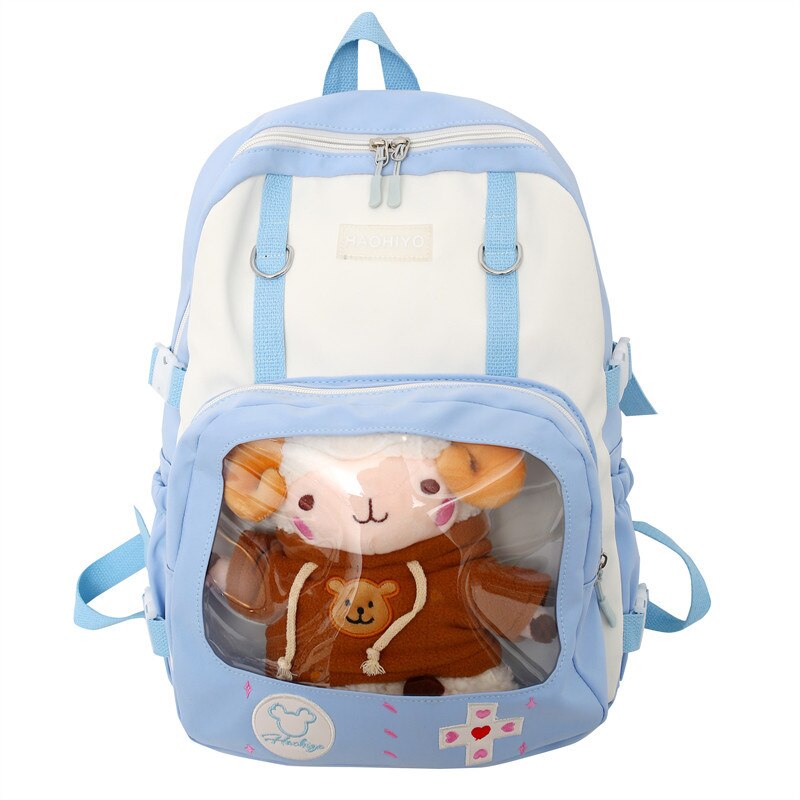 Kawaii White and Pastel Purple Game Design Plushie Backpack With Ram Plushie