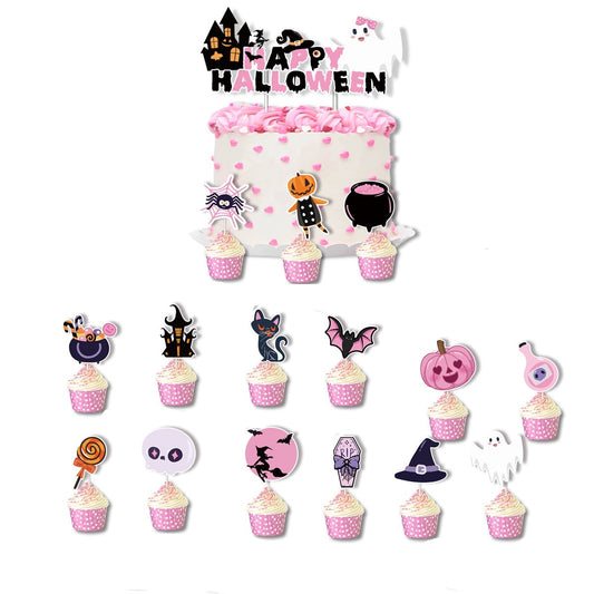 Kawaii Halloween Cupcake Toppers