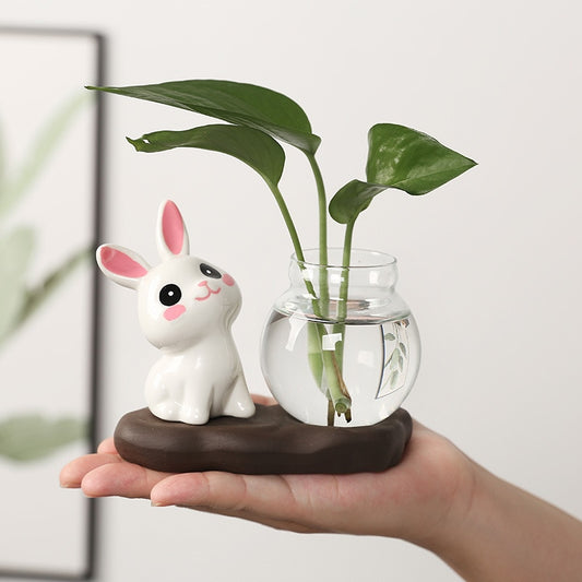 Kawaii Ceramic Bunny Planter