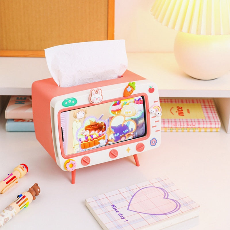Kawaii Bunny Tissue Box & Phone Holder
