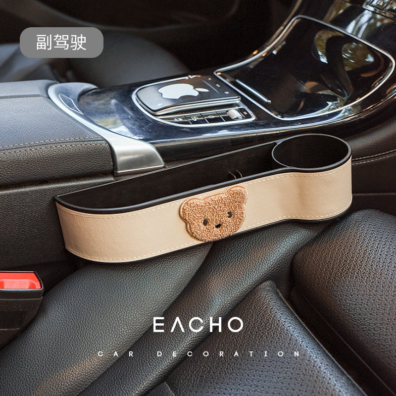 Kawaii Bear Tan Car Seat Storage Box