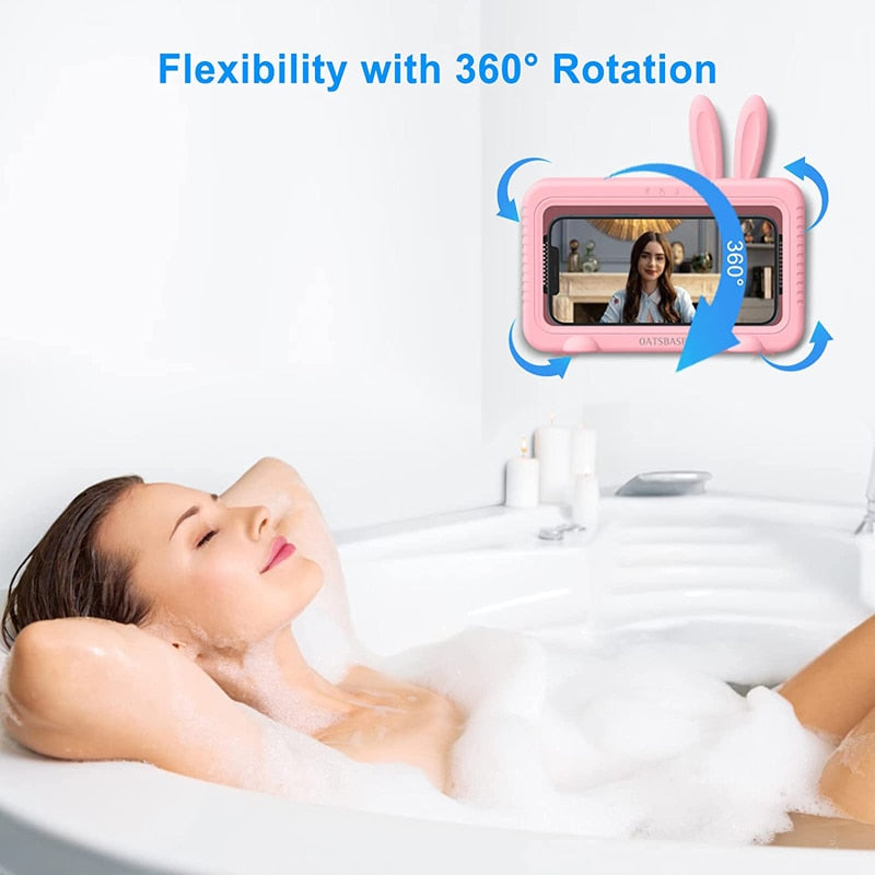 Rotating Kawaii Waterproof Bathroom Phone Case