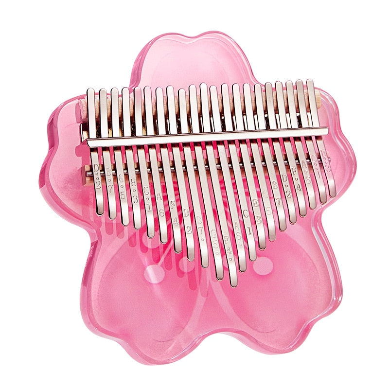Kawaii Pink Cherry Blossom Kalimba Musical Instrument