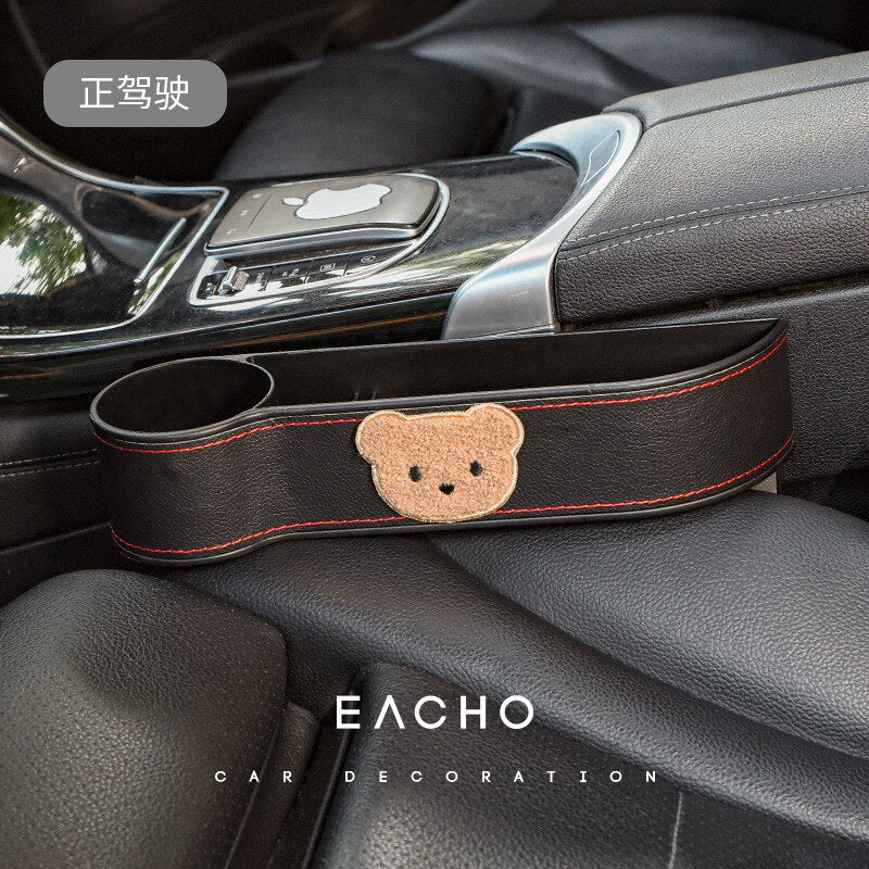 Kawaii Bear Black Car Seat Storage Box