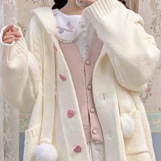 Kawaii Sweater Cardigan Hoodie