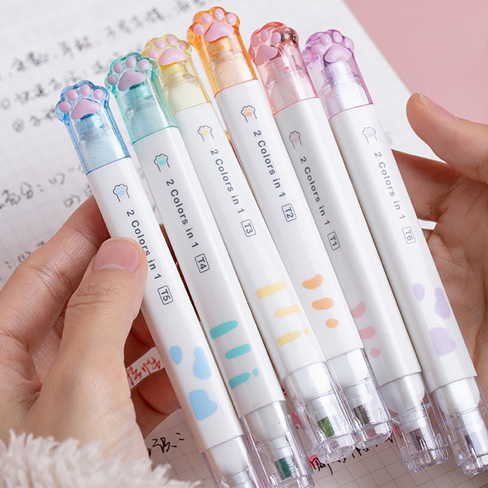 Kawaii Cat Paw Highlighters