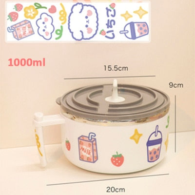 Kawaii Ramen Bowl and Lid