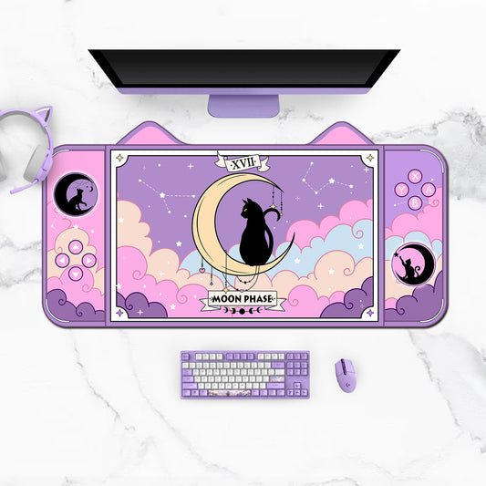 Moon Cat Kawaii Desk Pad
