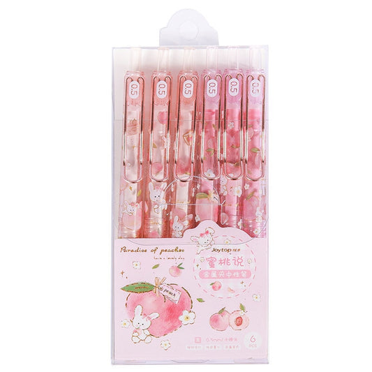 Kawaii Cherry Blossom Peach Bunny Pens