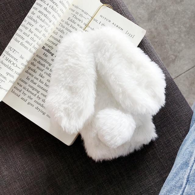 Kawaii White Bunny Phone Case for iPhone