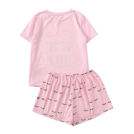 Back View of Kawaii "Let Me Sleep" Pajamas pin Pink