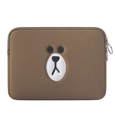 Kawaii Brown Bear Protective Sleeve For Tablets