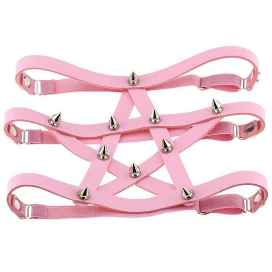 Kawaii Pink Pentagram Garter