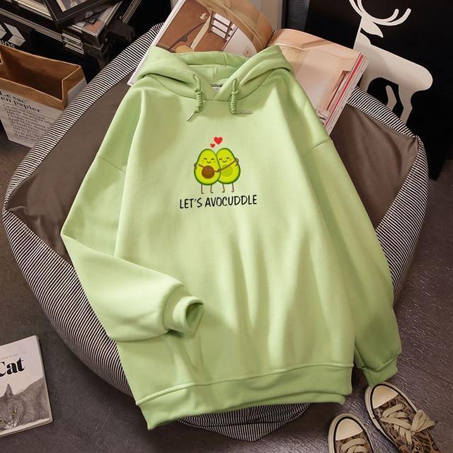 Kawaii Pastel Green "Avocado Love" Hoodie