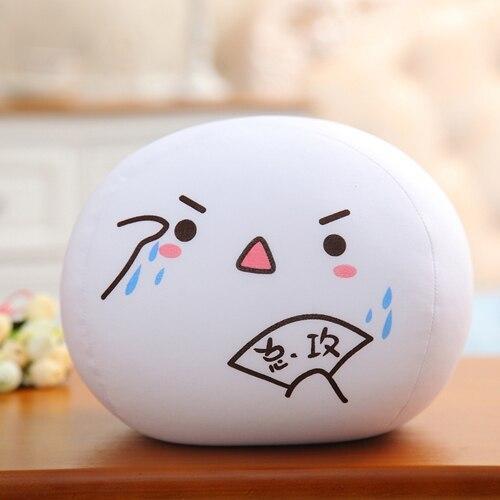 Kawaii Dumpling Pillow Plushie Fanning Itself