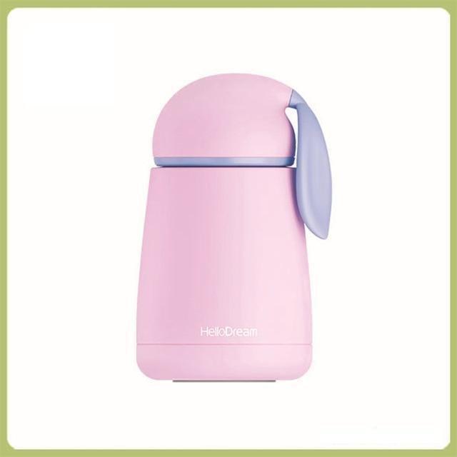 Pink and Purple Kawaii Pastel Cat Water Bottle