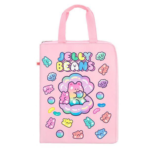Kawaii Pink Jelly Beans Bear Document Organizer