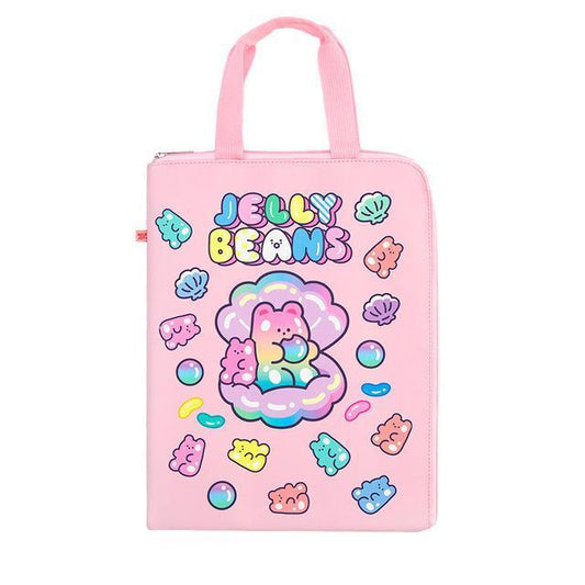 Kawaii Pink Jelly Beans Bear Document Organizer