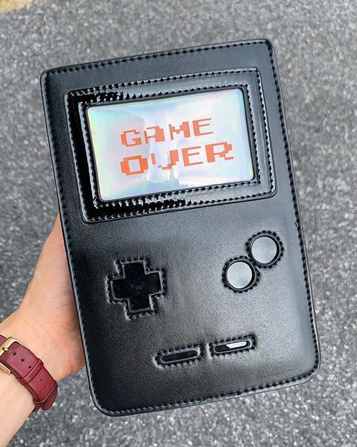 Kawaii Black "Game Over" Shoulder Bag
