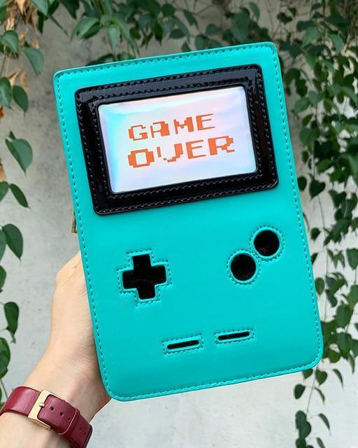 Kawaii Green "Game Over" Shoulder Bag