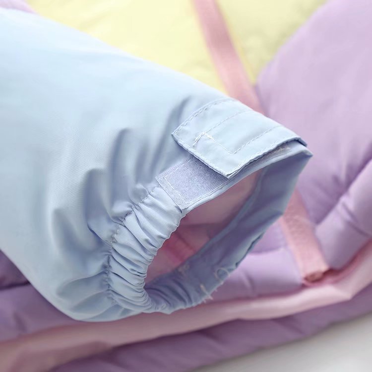 Kawaii Pastel Puffer Jacket Hoodie Cuff