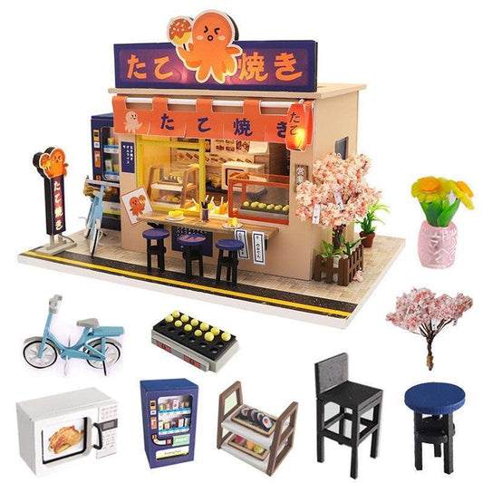 Kawaii Japanese Takoyaki Shop Dollhouse Kit