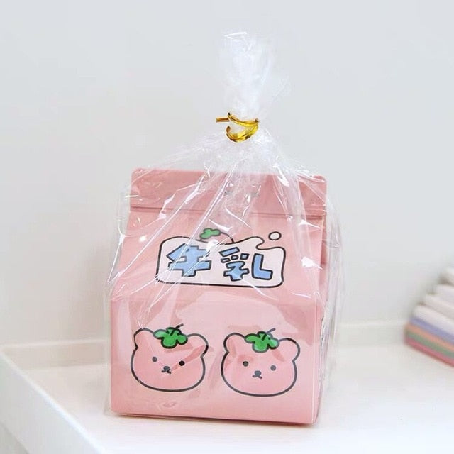Kawaii Pink Strawberry Milk Bear Memo Pad