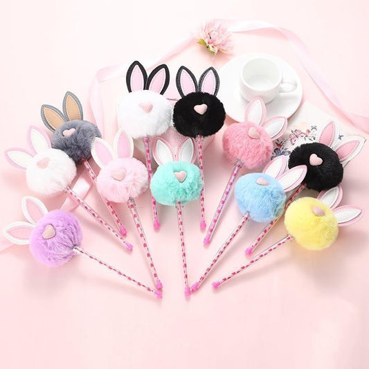 Kawaii Plush Bunny Gel Pens