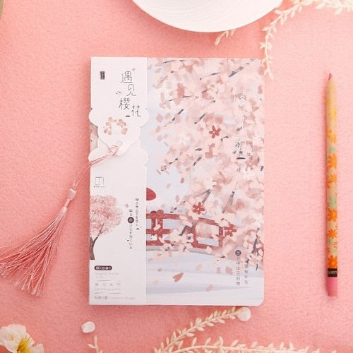 Kawaii Cherry Blossom Journal