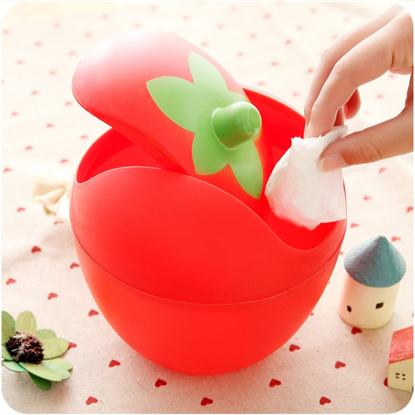 Kawaii Strawberry Desktop Trash Can