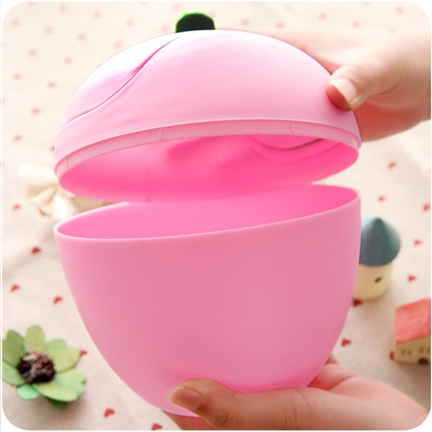 Kawaii Pink Strawberry Desktop Trash Can